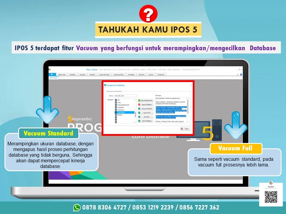 Cara merampingkan database di IPOS 5