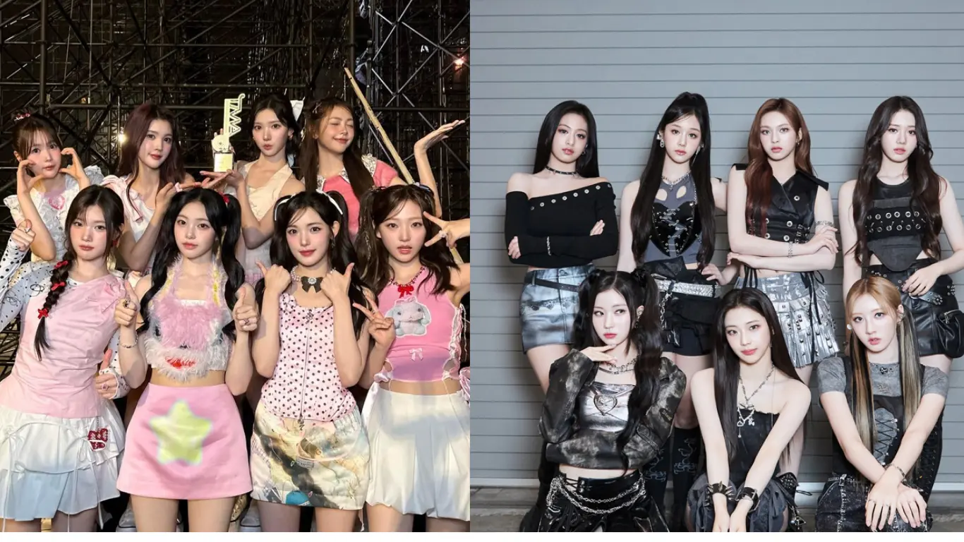 dua girl group kpop generasi 5 hearts2hearts dari SM & baby monster  dari YG yang memiliki konsep grup yang sangat berbeda